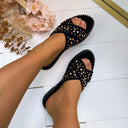 STUDS SPARK SLIPPER 9838 - BLACK