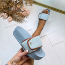 LIU JO MYKONOS 04 SLIPPER BA6079 TX523 - DENIM/SADDLE