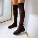 OVERKNEE LAARS R-653 - BROWN