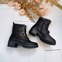 *LAATSTE MAAT 36* DOUBLE ZIP BOOT A-271 - BLACK/GOLD