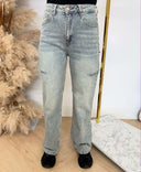 UNIQUE THE LABEL JUNE WIDE LEG JEANS MID BLUE