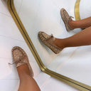 ANNE FRINGE SLIPPER AQ212 - BROWN
