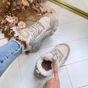 BUFFALO CLD CHAI WARM SNEAKER 18367 - SILVER/CREAM