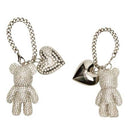 STEVE MADDEN D-TEDDY KEY/BAGCHAIN SILVER