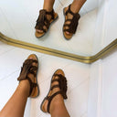 FRINGE SANDAAL X5-521 - BROWN