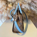GUESS NOELLE II SATCHEL BAG BS967207 - LATTE LOGO/LIGHT BLUE
