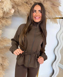 GUESS VIRGINIA FULL ZIP VEST V6BQ24K6744 - G1EA BROWN