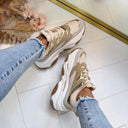 STEVE MADDEN PROGRESSIVE SNEAKER 7822 - LIGHT BRONZE
