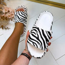 ANIMAL SLIPPER 5013-21 - ZEBRA/WHITE