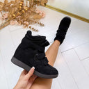 MARIE WEDGE BOOT HB-328 - BLACK