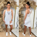 GUESS TRIANGLE RHINESTONES DRESS E5GP01I3Z14