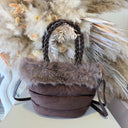 FURRY SHOPPING BAG EC60317 - COFFEE