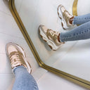 STEVE MADDEN PROGRESSIVE SNEAKER 7822 - LIGHT BRONZE