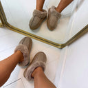 GLITTER PANTOFFEL X28-PL - CAMO ( taupe )