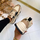 STEVE MADDEN PROGRESSIVE SNEAKER 7822 - KHAKI/BLACK