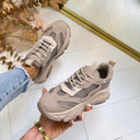 STEVE MADDEN POSSESSION-E SNEAKER 4652 - TAUPE/GRAUES WILDLEDER