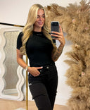 UNIQUE THE LABEL JILL KURZARM-TOP – ANTHRAZIT