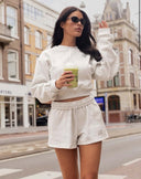 UNIQUE THE LABEL PEGGY CROPPED SWEATER - LIGHTGREY