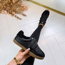 STEVE MADDEN DAYBREAK SNEAKER 3846 - BLACK ACTION LEATHER