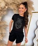 GUESS ROMY SS CN T-SHIRT V6GI12K3325 - BLACK