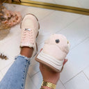 STEVE MADDEN FRONT ROW SNEAKER 5848 - SOFT BLUSH SUEDE
