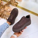 STRIPE PLATEAU SNEAKER 9156 - BROWN