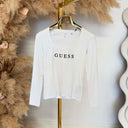 GUESS NEW CARRIE LONGSLEEVE TOP **O5RI00KBBU1** - G011 WHITE