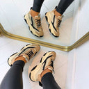 STEVE MADDEN POSSESSION-E SNEAKER 0033 - KHAKI/BLACK