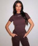 UNIQUE THE LABEL ROBYN SHORTSLEEVE CACAO