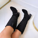 WILDLEDER GESPEN NIETEN STIEFEL A-997