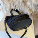 FURRY SHOPPING BAG EC60317 - BLACK
