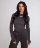 UNIQUE THE LABEL ROBYN LONGSLEEVE CHARCOAL