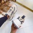 STEVE MADDEN POSSESSION-E SNEAKER 0033 - BONE/GREY
