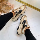 STEVE MADDEN PROGRESSIVE SNEAKER 7822 - KHAKI/BLACK