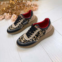 **LAATSTE MAAT 36** LA STRADA SNEAKER 2404328-1201 BLACK NUBK PU / LEO SATIN