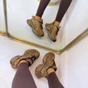 GLITTER SNEAKER 8-210 - LEOPARD