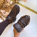 BUFFALO CLD CHAI WARM SNEAKER 18362 - BEIGE/BLACK/LEOPARD