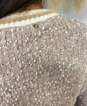 GUESS LS CN AOMORI CARDI VEST W6BR75Z1764 - G1G2 TAUPE/BEIGE