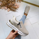GLAM ZIP SNEAKER YY229 - BEIGE