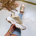STEVE MADDEN PROGRESSIVE SNEAKER 7822 - LIGHT BRONZE