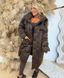 GUESS MARIKA COZY PUFFER JACKET W6BL52W4150 - G1EA BROWN