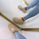 PLATEAU-SPITZEN-SNEAKER PC308 - BEIGE