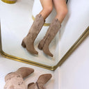 VEGAS SUEDINE STIEFEL DES8076 - KHAKI/SUE