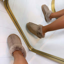 GLITTER PANTOFFEL X28-PL - CAMO ( taupe )