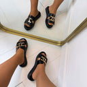 *SALE* CHANTAL PLATEAU SLIPPER SU791 - BLACK