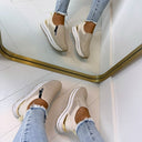 GLAM ZIP SNEAKER YY229 - BEIGE