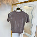 GUESS JUNIPER SEQUIN T-SHIRT W5YR21Z3E70 - A11Q TAUPE