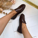 LEATHER LOOK INSTAPPER 68-428 - BROWN