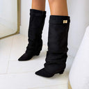 BRITNEY SUEDE LAARS 7665A- - 1 BLACK