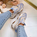 STEVE MADDEN POSSESSION-E SNEAKER 4652 - GRY BLU IVY